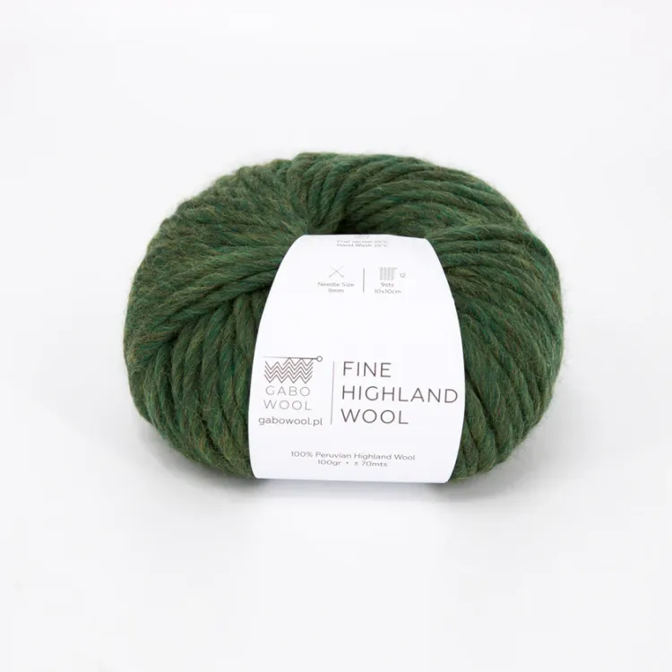 Włóczka, Gabo Wool Fine Highland Wool, 287 leśny