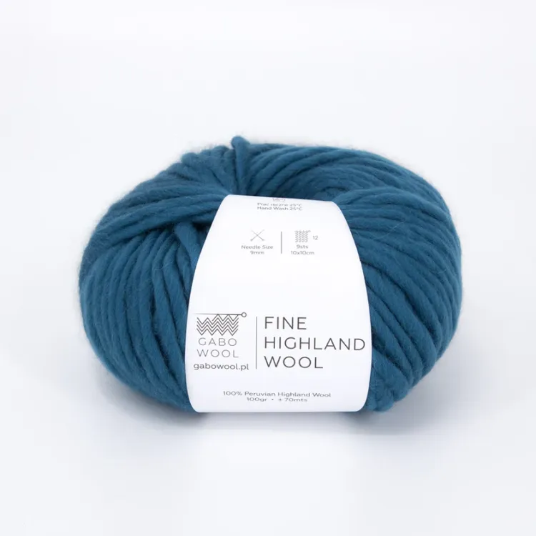 Włóczka, Gabo Wool Fine Highland Wool, 2396 petrol