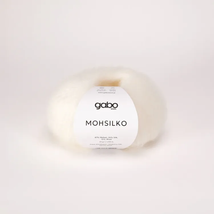 Włóczka, Mohsilko Gabo Wool, 100 naturalna biel