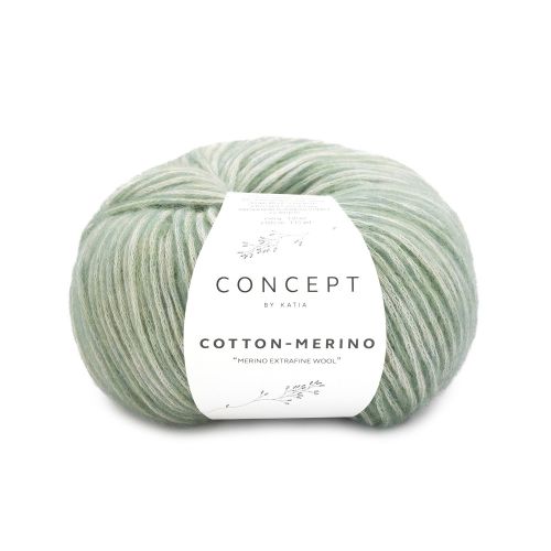 Włóczka, Katia Cotton Merino, 146 zielona szałwia