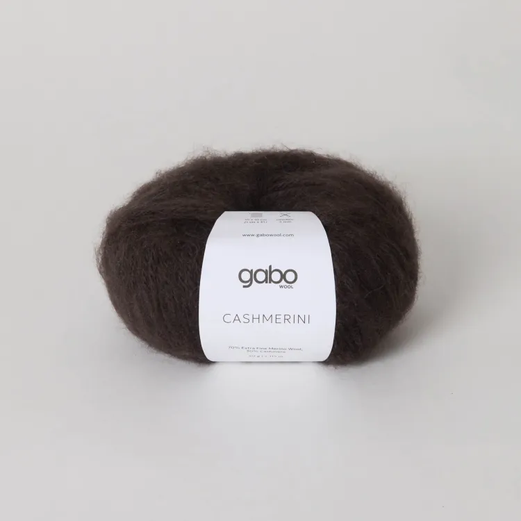 włóczka Cashmerini Gabo Wool, 5612 gorzka czekolada