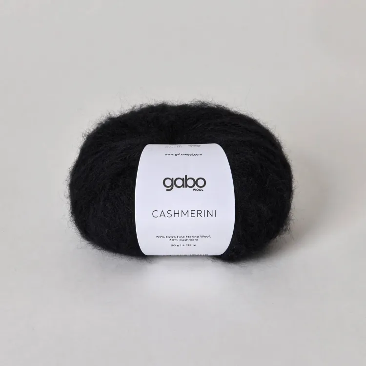 włóczka Cashmerini Gabo Wool, 500 czarny