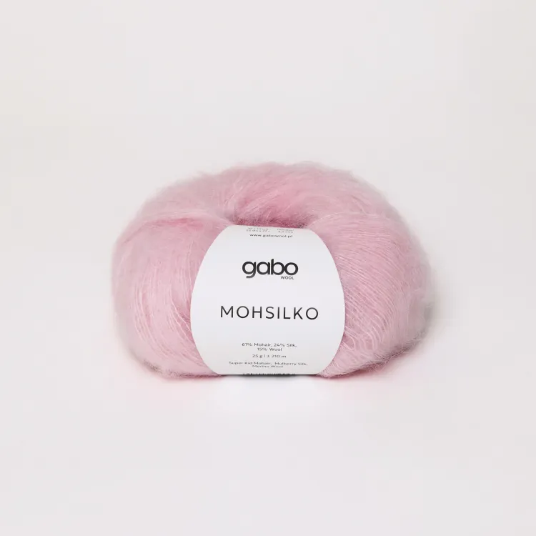Włóczka, Mohsilko Gabo Wool, 4552 koronkowy róż