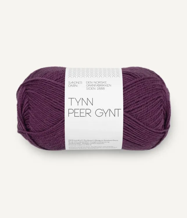 włóczka, Tynn Peer Gynt, Sandnes Garn, winogrono 4672