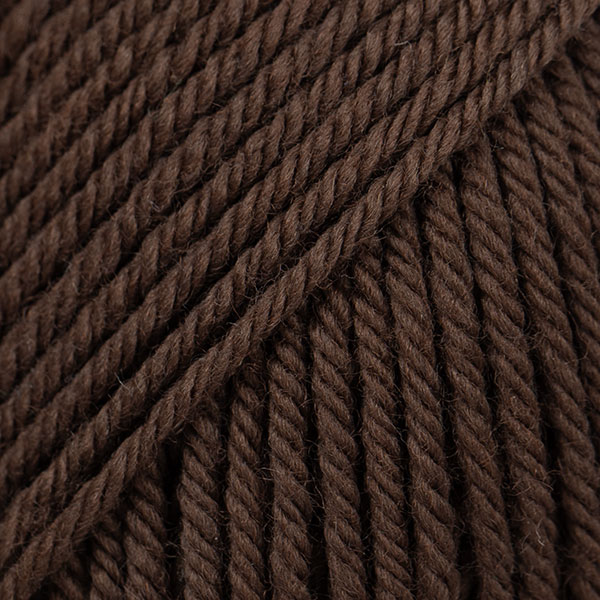 Drops Daisy, 35 ciemny brąz, wełna merino