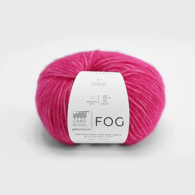 włóczka, Fog Gabo Wool, 6130 magenta
