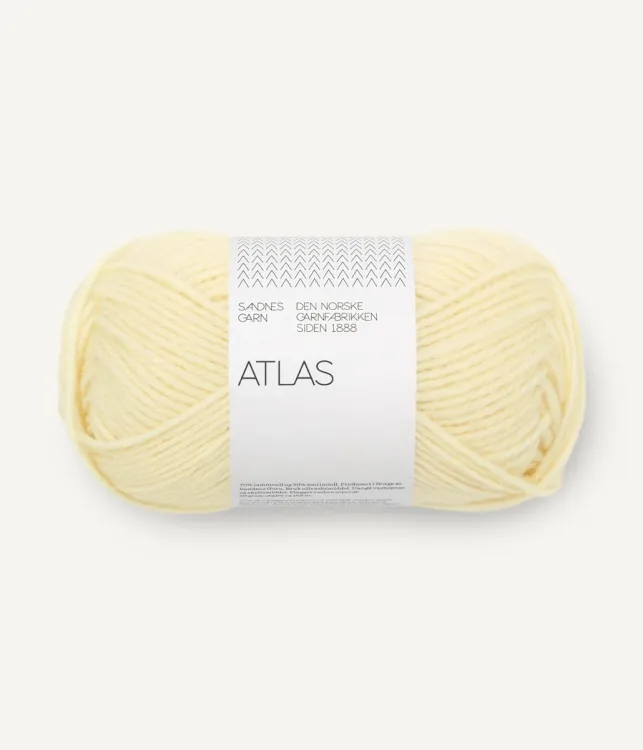 włóczka, Atlas Sandnes Garn, butter yellow 2001