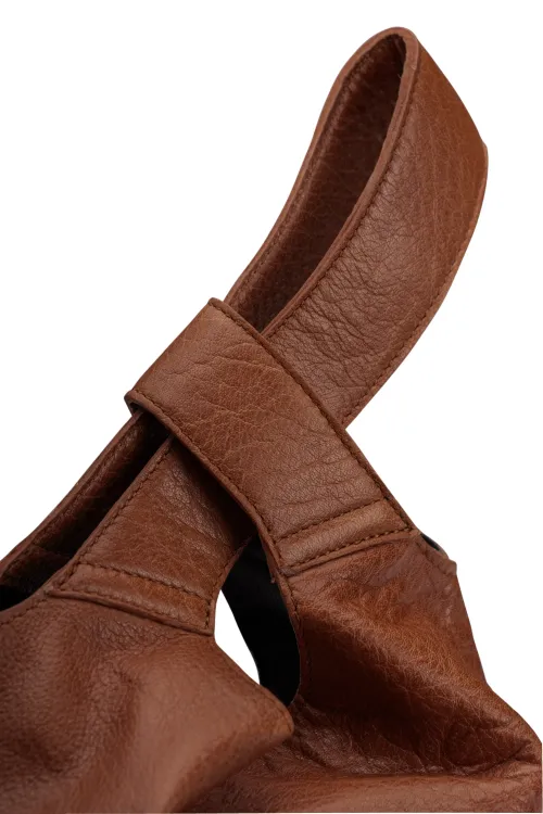 muud Dzana, skórzana torba projektowa, rich brown