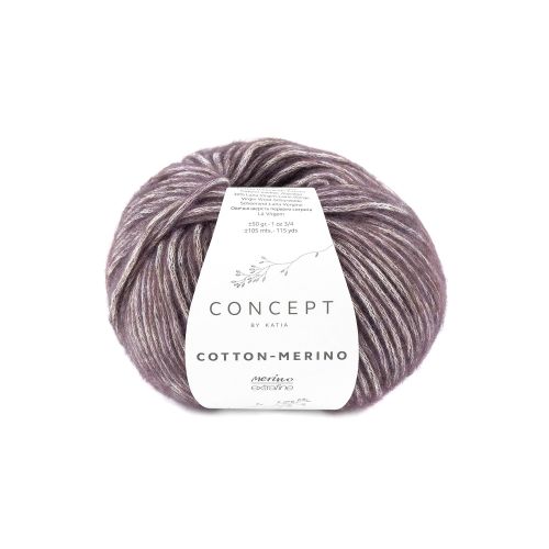 Włóczka, Katia Cotton Merino, 134 bakłażanowy