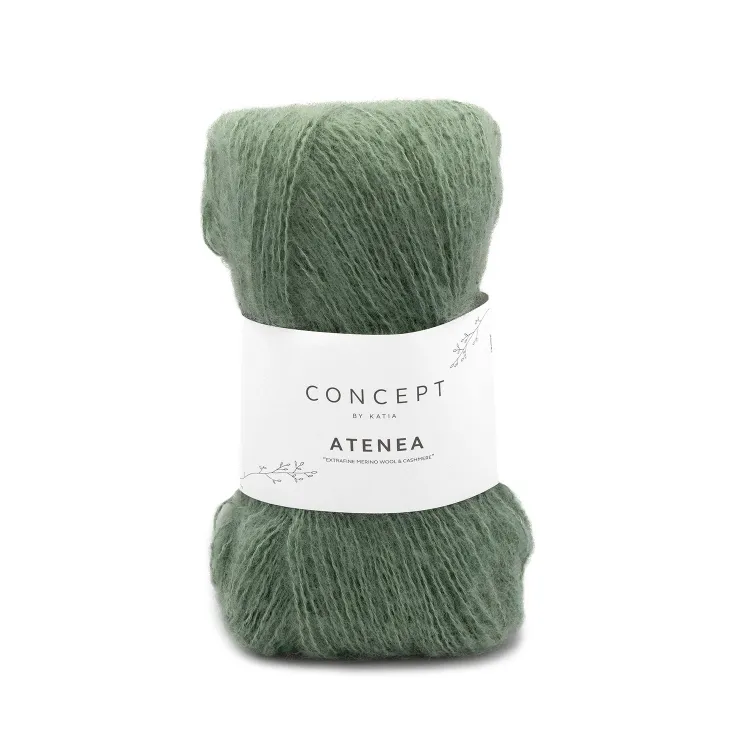 Włóczka, Atenea, Katia Concept, 95 szałwia zielona