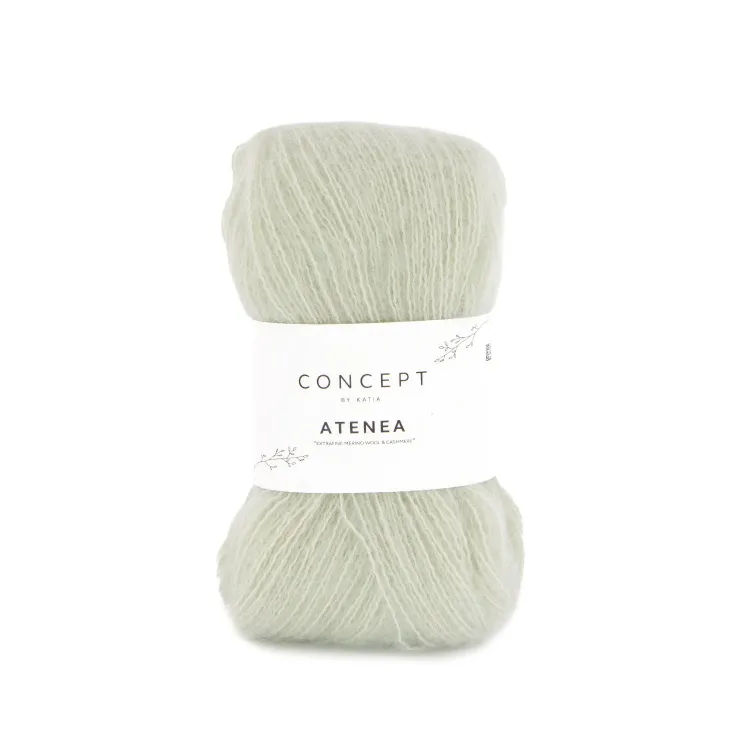 Włóczka, Atenea, Katia Concept, 92 białawo zielony