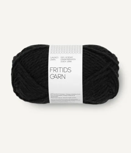 Fritidsgarn Sandnes Garn, czarny 1099