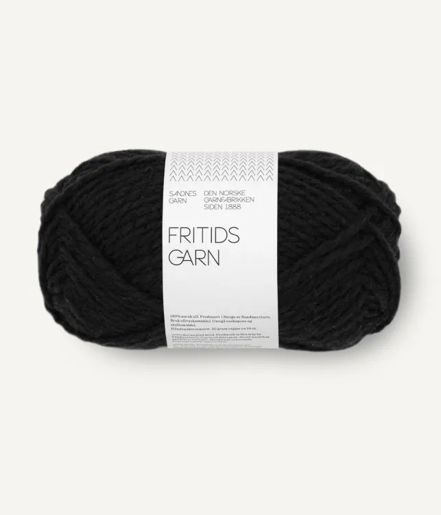 Fritidsgarn Sandnes Garn, czarny 1099