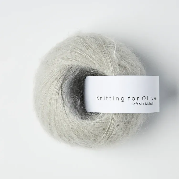 Soft Silk Mohair, Knitting for Olive, Pearl Gray
