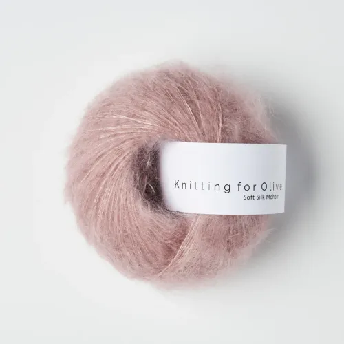 Soft Silk Mohair, Knitting for Olive, Dusty Rose