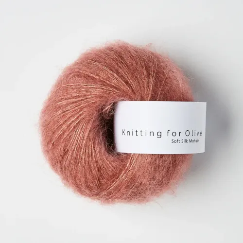 Soft Silk Mohair, Knitting for Olive, Plum Rose