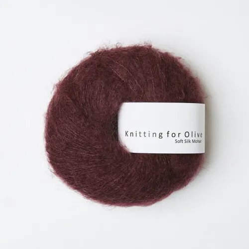 Soft Silk Mohair, Knitting for Olive, Bordeaux