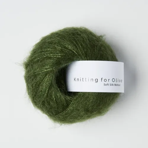 Soft Silk Mohair, Knitting for Olive, Bottle Green