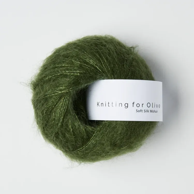 Soft Silk Mohair, Knitting for Olive, Bottle Green