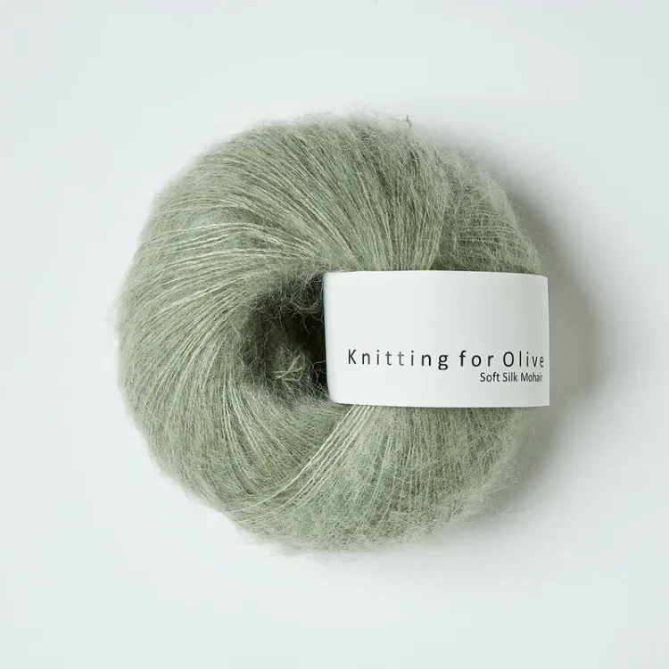 Soft Silk Mohair, Knitting for Olive, Dusty Artichoke