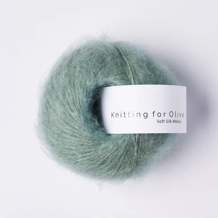 Soft Silk Mohair, Knitting for Olive, Dusty Aqua