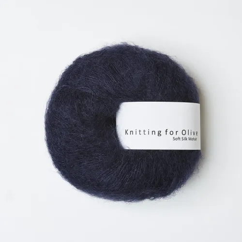 Soft Silk Mohair, Knitting for Olive, Navy Blue