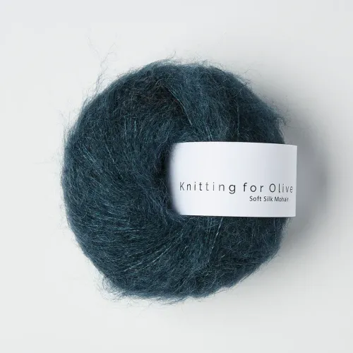 Soft Silk Mohair, Knitting for Olive, Deep Petroleum Blue