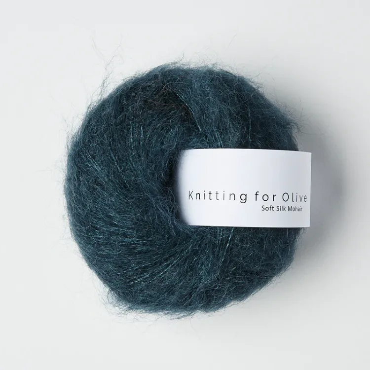 Soft Silk Mohair, Knitting for Olive, Deep Petroleum Blue
