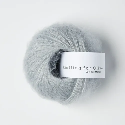 Soft Silk Mohair, Knitting for Olive, Soft Blue