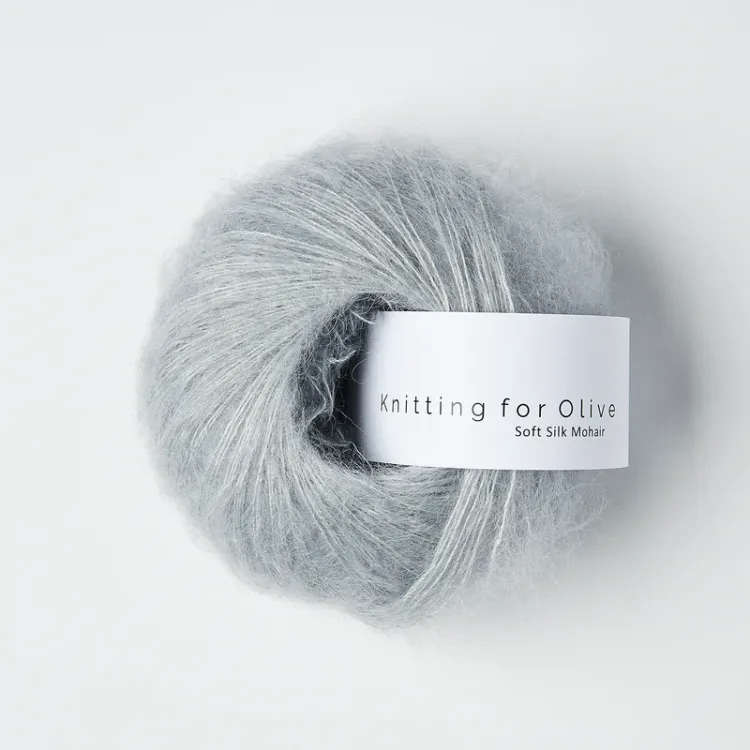 Soft Silk Mohair, Knitting for Olive, Soft Blue