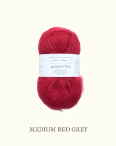 Le Petit Silk & Mohair,  Biches & Bûches, Medium Red Grey