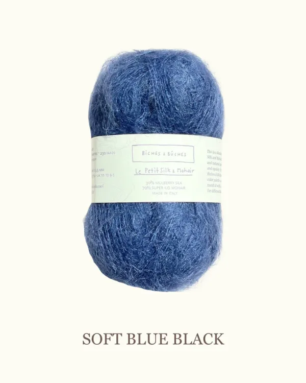 Le Petit Silk & Mohair,  Biches & Bûches, Soft Blue Black