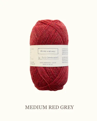 Le Petit Lambswool,  Biches & Bûches, Medium Red Grey