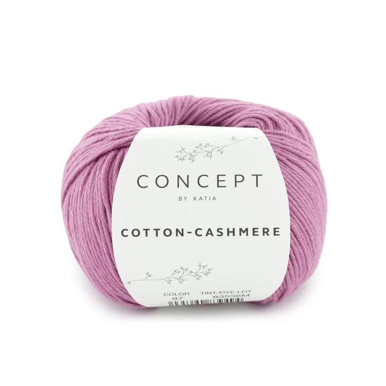 Włóczka, Katia Cotton Cashmere, 97 guma balonowa