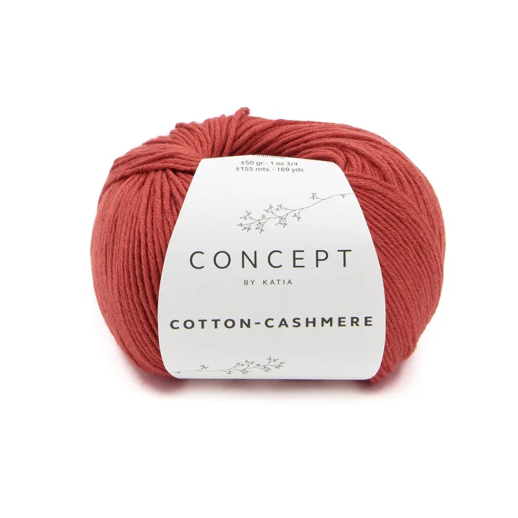 Włóczka, Katia Cotton Cashmere, 74 rdzawy