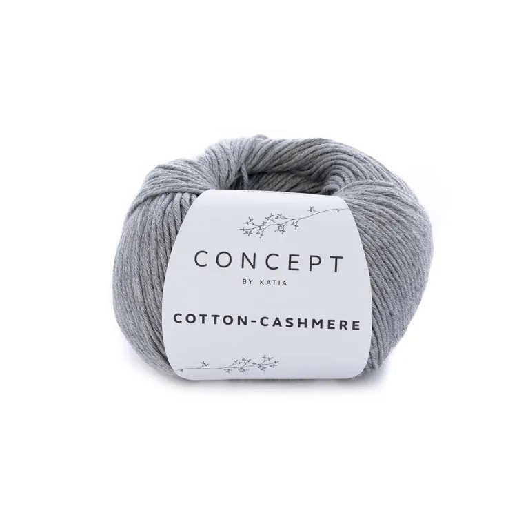 Włóczka, Katia Cotton Cashmere, 59 szary