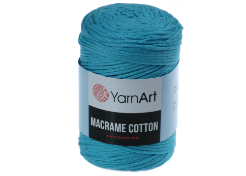 Sznurek bawełniany 3mm Yarn Art Macrame Cotton, kolor 763 turkusowy