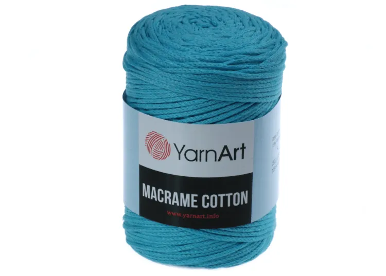 Sznurek bawełniany 3mm Yarn Art Macrame Cotton, kolor 763 turkusowy
