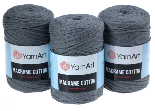 Sznurek do makramy, 3mm Yarn Art, Macrame Cotton, kolor 774 szary