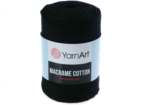 Sznurek bawełniany 3mm Yarn Art, Macrame Cotton, kolor 750 czarny