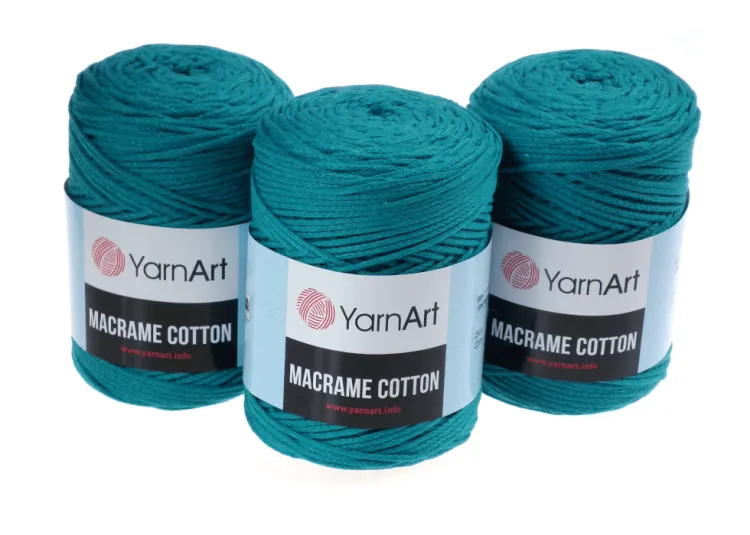 Sznurek 3mm Yarn Art, Macrame Cotton, kolor 783 morska zieleń