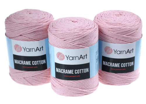 Sznurek  Yarn Art, Macrame Cotton, kolor 762 pastelowy róż