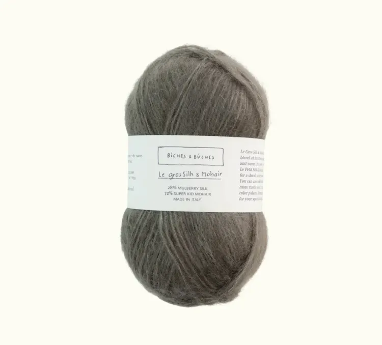 Le Gros Silk &amp; Mohair,  Biches &amp; Bûches, grey brown