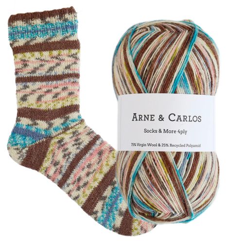 Socks & More 4ply, Arne & Carlos, 3013 late afternoon color
