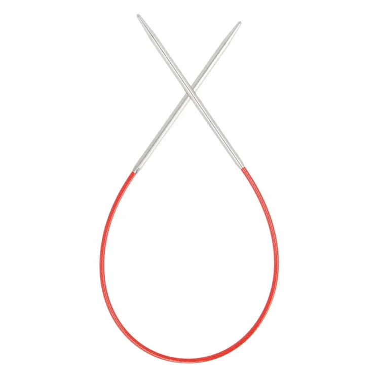 Druty na żyłce 23cm, ChiaoGoo, 2mm, Knit Red