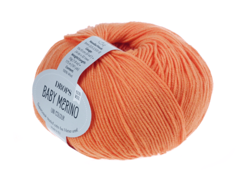 Wełna Merino, DROPS Baby Merino, 36 pomarańczowy