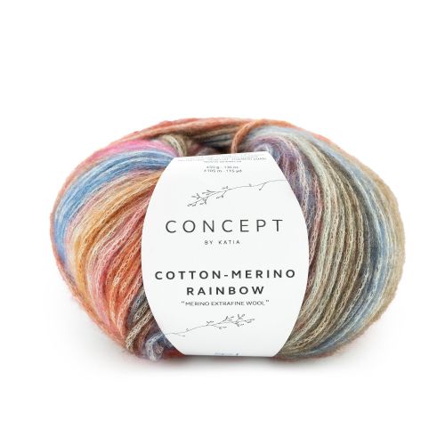Katia Cotton Merino rainbow 501