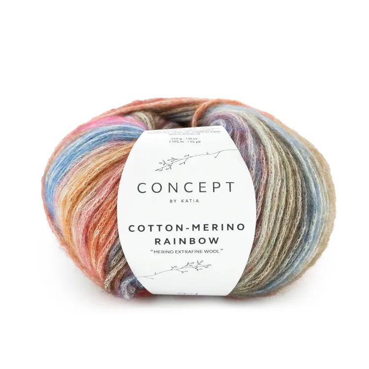 Katia Cotton Merino rainbow 501