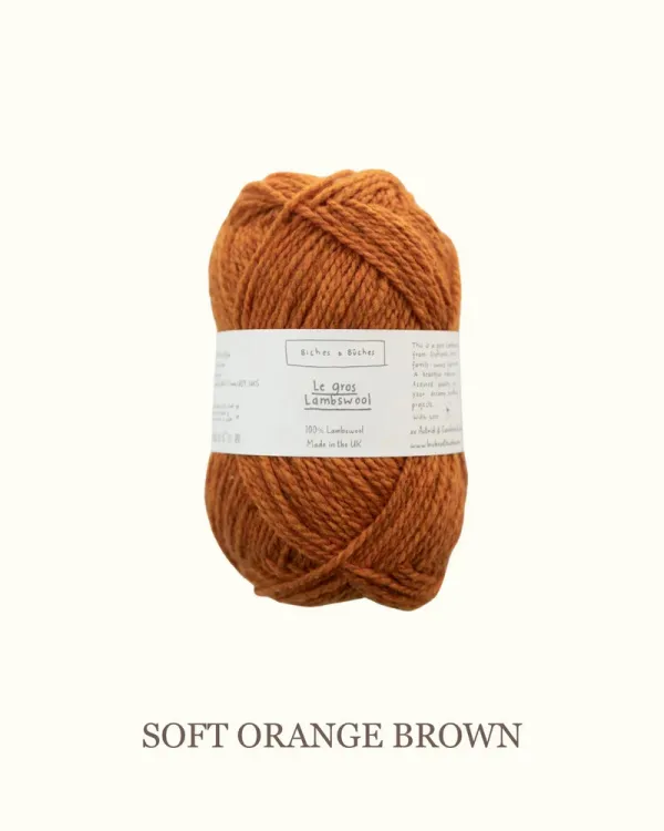 Le Gros Lambswool, Biches & Bûches, soft orange brown