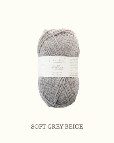 Le Gros Lambswool, Biches & Bûches, soft grey beige